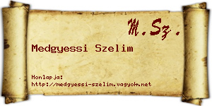 Medgyessi Szelim névjegykártya